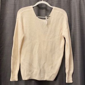Cross back sweater